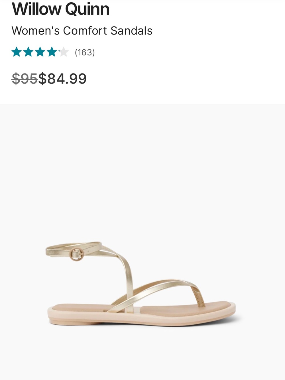 BRAND NEW Reef Willow Quinn
Women's Comfort Sandals Champagne
